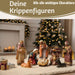 KI-generiertes Bild,Krippenfiguren Set 8 Figuren 11cm Traditionell Handbemalt Krippe Krippenset Xmas