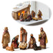 KI-generiertes Bild Krippenfiguren Set 8 Figuren 11cm Traditionell Handbemalt Krippe Krippenset Xmas