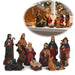 KI-generiertes Bild XL Krippenfiguren Set 9 Figuren 15cm Traditionell Handbemalt Krippe Krippenset