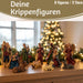 KI-generiertes Bild,Krippenfiguren Set 11 Figuren 9cm Traditionell Handbemalt Krippe Krippenset Xmas