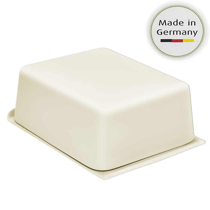 KI-generiertes Bild Natur-Design Butterdose 15x10cm Beige Made in Germany 250gr Deckel Butterglocke