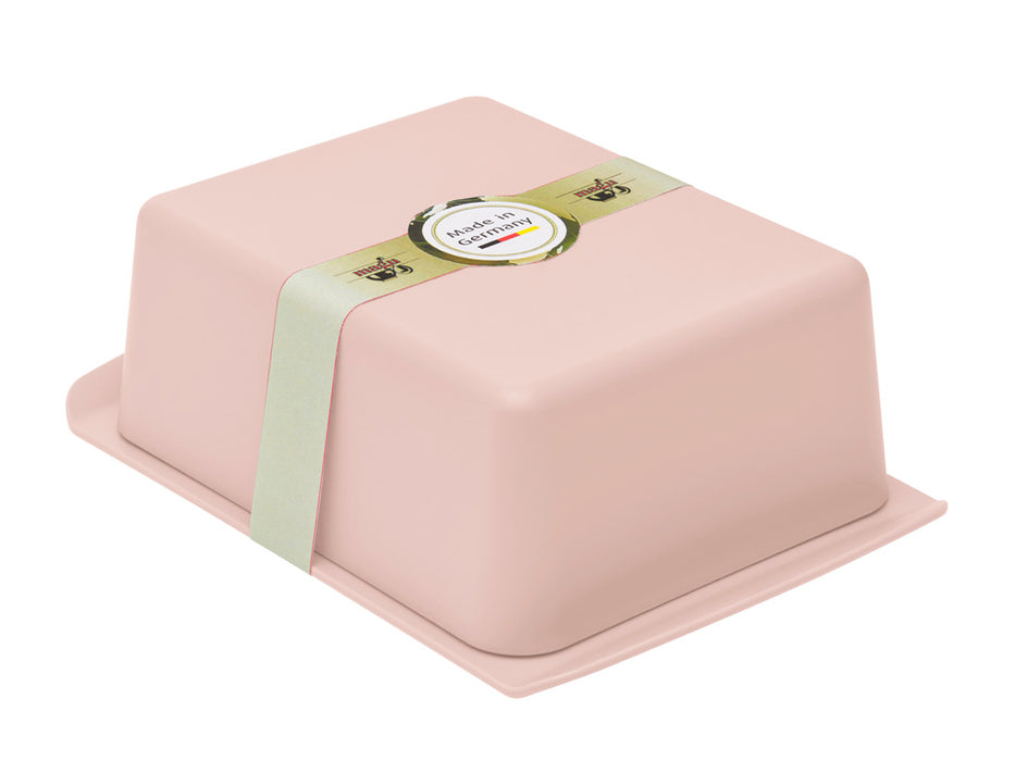 Natur-Design Butterdose 15x10cm Rosa Made in Germany 250gr Deckel Butterglocke
