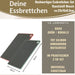 2x Kunststoff Essbrettchen 23x16cm 2´er Set Grau Rutschfest Frühstücksbrettchen