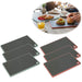 6x Kunststoff Essbrettchen 23x16cm 6´er Set Grau Rutschfest Frühstücksbrettchen