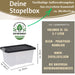 Stapelbox Allzweckbox 30x20x15cm ♻️ mit Deckel Transportbox Stapelkiste
