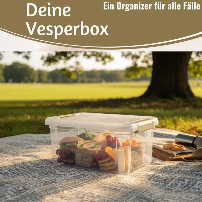 Stapelbox Allzweckbox 5L Lebensmittelecht mit Deckel Transportbox Stapelkiste