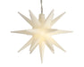 3D LED Außen Leuchtstern Ø 12cm Weiß Timer Beleuchtet Weihnachtsstern