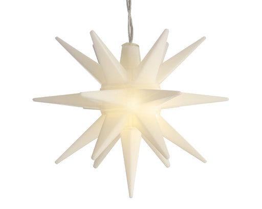 3D LED Außen Leuchtstern Ø 12cm Weiß Timer Beleuchtet Weihnachtsstern