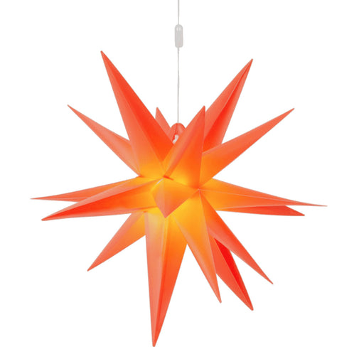 KI-generiertes Bild,3D Außen Leuchtstern Ø 30cm Rot 2 LED Timer Beleuchtet Weihnachtsstern