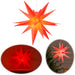 KI-generiertes Bild 3D Außen Leuchtstern Ø 40cm Rot 6 LED Beleuchtet Weihnachtsstern Faltstern