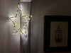 2x 35 LED Leuchtstern Weihnachtsstern Ø 38cm Gold Timer Batterie Beleuchtet