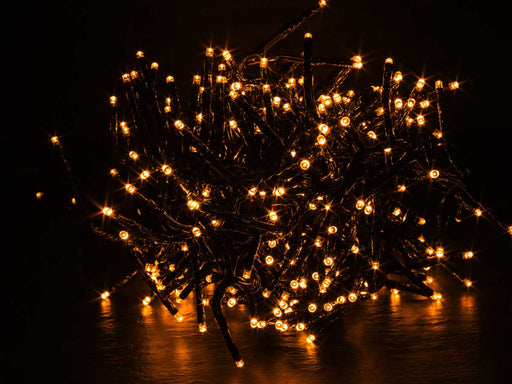 USB LED Lichterkette 100 Lampen 7,4 Meter 8 Lichteffekte Timer Batterie Warm-Weiß