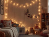 USB LED Lichterkette 100 Lampen 7,4 Meter 8 Lichteffekte Timer Batterie Warm-Weiß