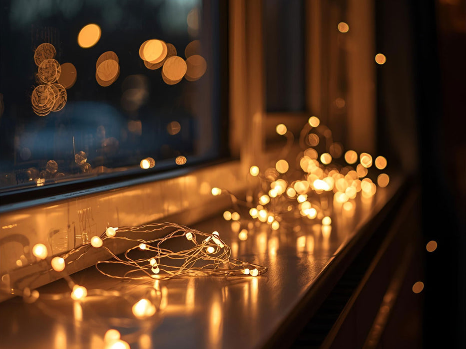 USB Micro LED Lichterkette 100 Lampen 9,9 Meter 8 Lichteffekte Timer Batterie Warm-Weiß