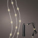 USB Micro LED Lichterkette 100 Lampen 9,9 Meter 8 Lichteffekte Timer Batterie Warm-Weiß