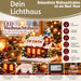 KI-generiertes Bild,LED Lichthaus 12,5cm 2x AA Batterie für Weihnachtsstadt Weihnachtsdorf