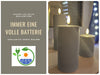 KI-generiertes Bild,Solar Outdoor LED 3D Stumpenkerze 10x7,5cm Sand Timer Kunststoff flackernde Kerze