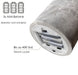 LED 3D XXL Teelicht Grau 5x10cm Beton-Optik Timer flackernde flammenlose Kerze