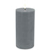 KI-generiertes Bild,LED 3D Stumpenkerze Ribe Grau 20x10cm Echtwachs flackernde flammenlose Kerze