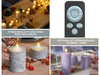 KI-generiertes Bild,Real Flame 3D LED Stumpenkerze 10cm Ribe Schwarz Echtwachs flackernde Blockkerze