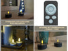 2x XL LED 3D Teelichter Ribe Blau 6,8cm Echtwachs Spiegel flackernde flammenlose Kerze