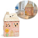 KI-generiertes Bild LED Lichterhaus Nyhavn 19cm Rosa Keramik Fachwerkhaus Leuchthaus