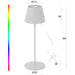 LED Touch RGB Tischlampe Ribe Weiß 38cm kabellos Tischleuchte Dimmer Outdoor