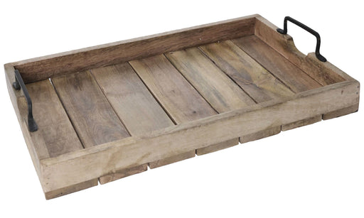 KI-generiertes Bild,XL Mango Serviertablett 46x31cm B-Ware Holz-Tablett Dekotablett Griff Henkel Shabby