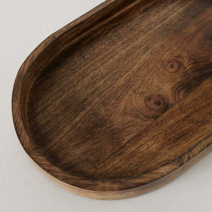 KI-generiertes Bild,Deko-Tablett Mango Holz Braun 29cm Rund Serviertablett Kerzen-Schale Obst-Schale