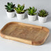 XL Holz Deko Küchentablett Mango Braun 46x30cm Serviertablett Obstschale Brot