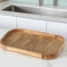 KI-generiertes Bild,XL Holz Deko Küchentablett Mango Braun 46x30cm Serviertablett Obstschale Brot