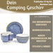 Camping-Geschirr Set 12-teilig Maritim Blau Weiß 4 Personen Picknick
