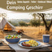 Camping-Geschirr Set 12-teilig Maritim Blau Weiß 4 Personen Picknick