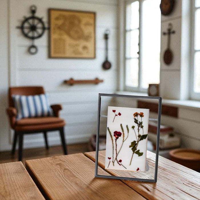 Eleganter Glas Bilderrahmen Oslo 13x18cm Schwarz Klar Durchsichtig Fotorahmen