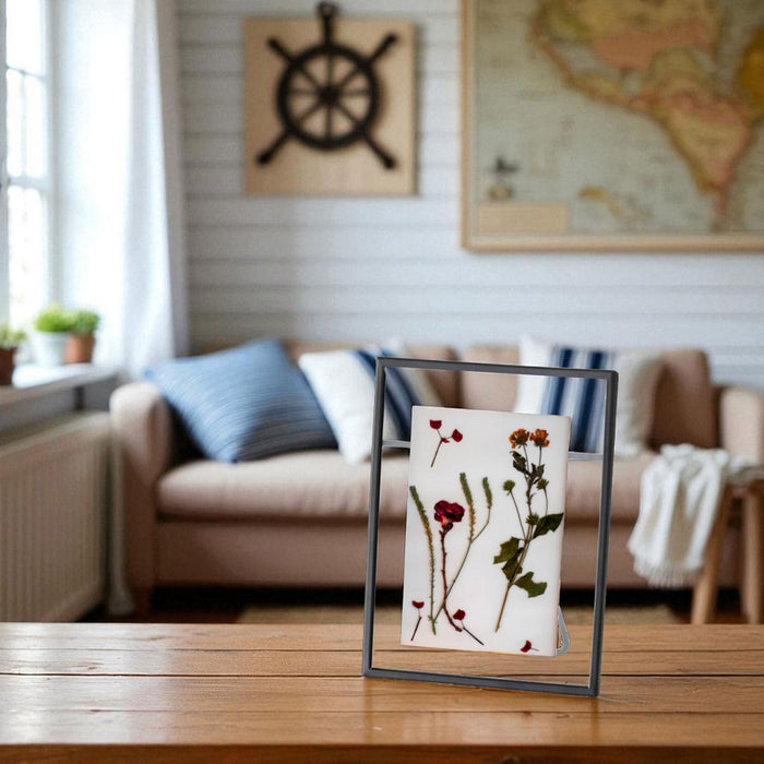 Eleganter Glas Bilderrahmen Oslo 10x15cm Schwarz Klar Durchsichtig Fotorahmen