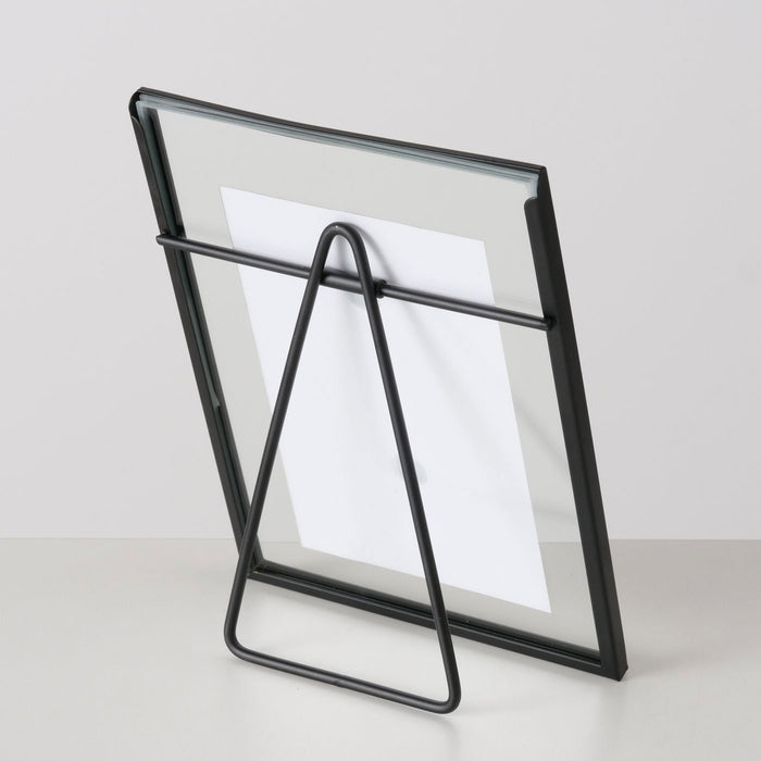 Eleganter Glas Bilderrahmen Oslo 13x18cm Schwarz Klar Durchsichtig Fotorahmen