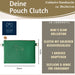 Mimi's Glow Clutch Stella Dackel XL 30cm PU Leder Haptik Handtasche Kosmetiktasche