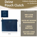 KI-generiertes Bild,Mimi's Glow Clutch Lia Navy Blau 22cm PU Leder Haptik Handtasche Kosmetiktasche