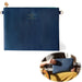 Mimi's Glow Clutch Stella Navy Blau XL 30cm PU Leder Haptik Handtasche Kosmetiktasche