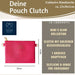 Mimi's Glow Clutch Lia Pink 22cm PU Leder Haptik Handtasche Kosmetiktasche