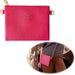Mimi's Glow Clutch Lia Pink 22cm PU Leder Haptik Handtasche Kosmetiktasche