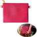 Mimi's Glow Clutch Stella Pink XL 30cm PU Leder Haptik Handtasche Kosmetiktasche
