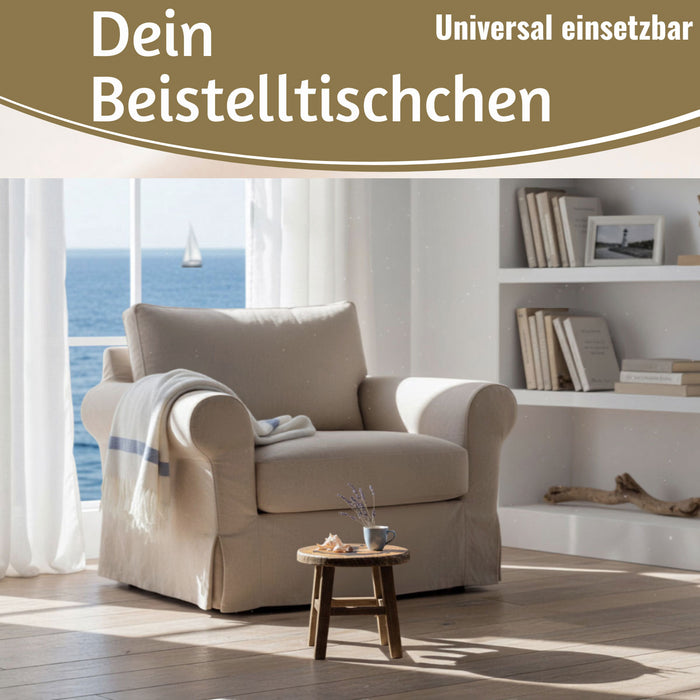 Holz Pflanzenhocker 26x20cm Maritim Ocean Mini Tisch Deko Hocker Blumenständer