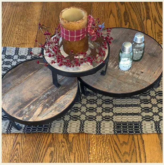 Vintage Holz Pflanzenhocker Dehli 30cm recycelt Minitisch Deko-Tablett Blumenständer