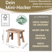 Pflanzenhocker Teak Holz 21x16cm Mini Tisch Rechteckig Deko Hocker Blumenständer