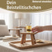 KI-generiertes Bild,Pflanzenhocker Teak Holz 21x16cm Mini Tisch Rechteckig Deko Hocker Blumenständer