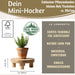 Pflanzenhocker Teak Holz 20x7cm Rund Mini Tisch Deko Tablett Blumenständer