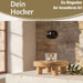 KI-generiertes Bild,Pflanzenhocker Teak Holz 20x7cm Rund Mini Tisch Deko Tablett Blumenständer