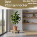 KI-generiertes Bild,Pflanzenhocker Teak Holz 30x8cm Rund Mini Tisch Deko Tablett Blumenständer