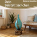 KI-generiertes Bild,Holz Pflanzenhocker 25x12cm Rund Mini Tisch Deko Hocker Blumenständer